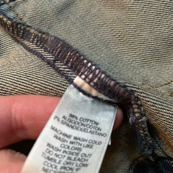 Vintage DKNY Dark Wash Denim Jean Jacket Large Grunge Indie Sleaze 90s Y2K Glam - Picture 6 of 7